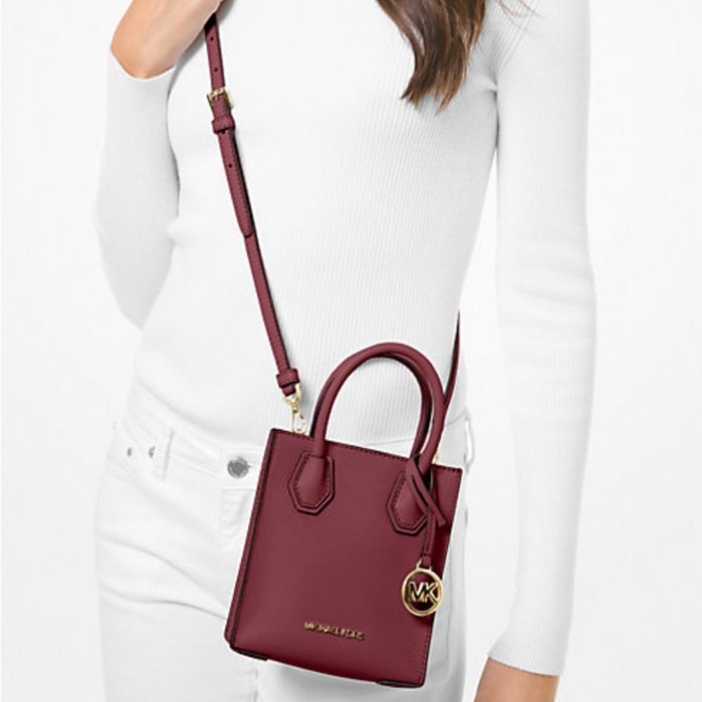 Michael Kors Mercer Extra small Pebbled Leather Crossbody NWT - Picture 3 of 7
